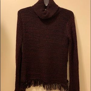 Burgundy Cecico Turtleneck Sweater (Medium)